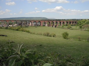The railway viaduct over the River Calder, at Whalley