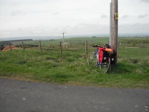 Fairly high up, approaching Carluke