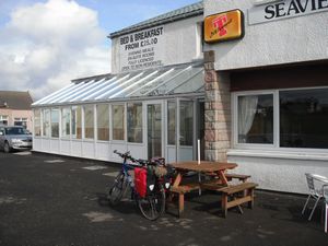 The bike ready to leave John O' Groats